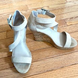 Charles by Charles David Strappy Cork Wedge Heel. Size 8.5.